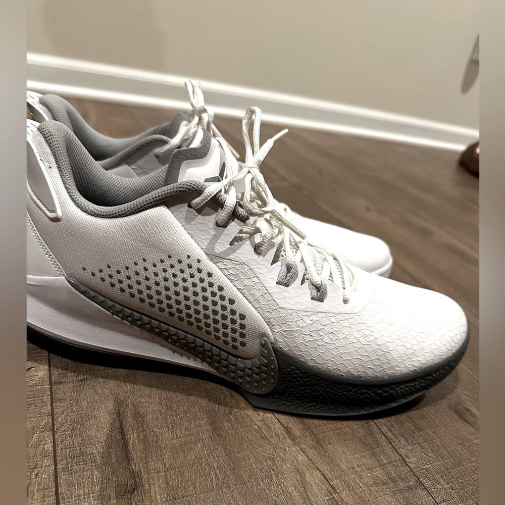 Size 13 white and grey Kobe Bryant shoes